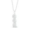 Thumbnail Image 2 of Three-stone Diamond Necklace 1/3 ct tw 10K White Gold 19"