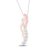 Thumbnail Image 2 of Diamond Necklace 1/6 ct tw 10K Two-Tone Gold 19"