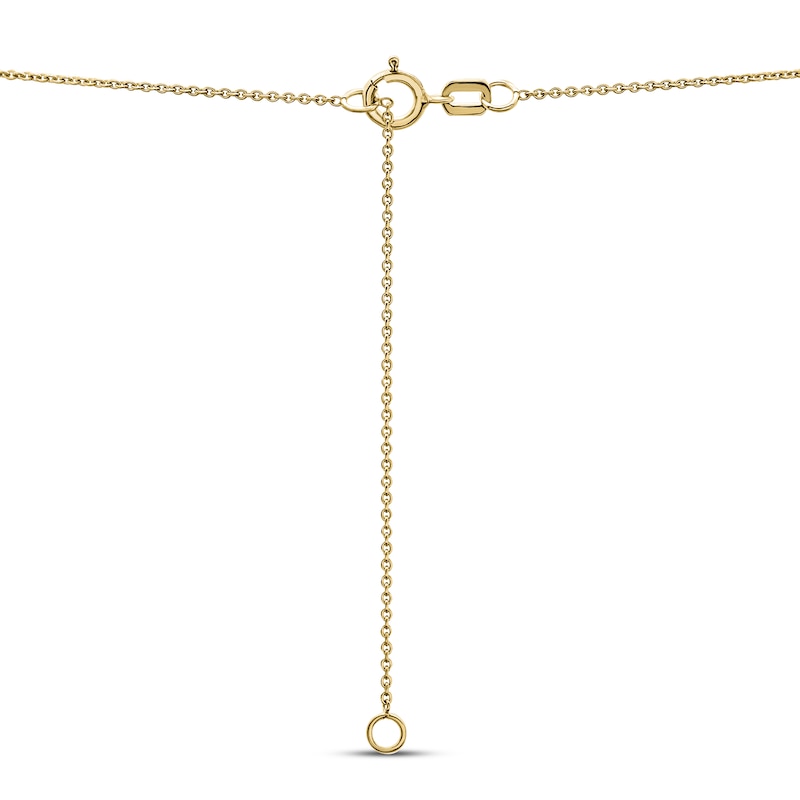 Main Image 3 of Diamond Flower Necklace 1/2 ct tw 10K Yellow Gold