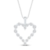 Thumbnail Image 1 of Diamond Heart Necklace 1/4 ct tw 10K White Gold 19"