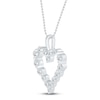 Thumbnail Image 2 of Diamond Heart Necklace 1/4 ct tw 10K White Gold 19"