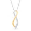Thumbnail Image 1 of Diamond Necklace 1/5 ct tw 10K Two-Tone Gold 18"
