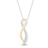 Thumbnail Image 2 of Diamond Necklace 1/5 ct tw 10K Two-Tone Gold 18"