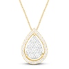 Thumbnail Image 1 of Diamond Necklace 1/4 ct tw 10K Yellow Gold 18"