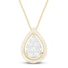 Thumbnail Image 0 of Diamond Necklace 1/4 ct tw 10K Yellow Gold 18"