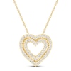 Thumbnail Image 1 of Diamond Heart Necklace 1/8 ct tw 10K Yellow Gold 18"