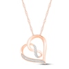 Thumbnail Image 0 of Diamond Eternity Heart Necklace 10K Rose Gold 18"