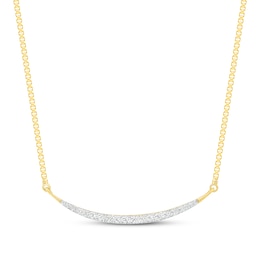 Diamond Necklace 1/5 ct tw Round-cut 10K Yellow Gold 18"