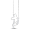 Thumbnail Image 1 of Diamond Unicorn Necklace 1/20 ct tw Round-cut Sterling Silver 18"
