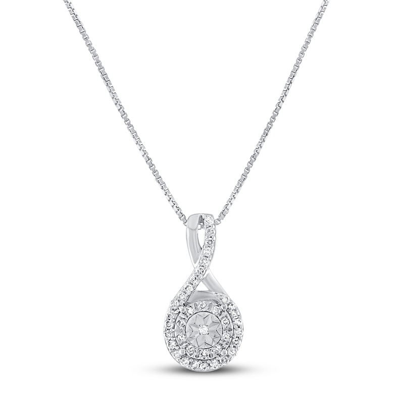 Diamond Necklace 1/6 ct tw Sterling Silver 16"