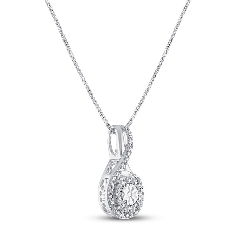 Diamond Necklace 1/6 ct tw Sterling Silver 16"