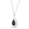 Thumbnail Image 2 of Black and White Diamond Necklace 1/2 ct tw Sterling Silver 18"