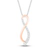 Thumbnail Image 1 of Diamond Infinity Necklace 1/5 ct tw Sterling Silver and 10K Rose Gold