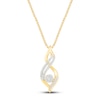 Thumbnail Image 1 of Diamond Swirl Necklace 1/5 ct tw 10K Yellow Gold