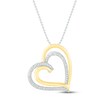 Thumbnail Image 1 of Diamond Heart Necklace 1/20 ct tw 10K Yellow Gold & Sterling Silver