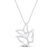 Thumbnail Image 1 of Butterfly Necklace Diamond Accents Sterling Silver 18"