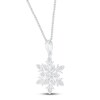 Thumbnail Image 2 of Diamond Snowflake Necklace 1/15 ct tw Sterling Silver 18&quot;