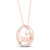 Thumbnail Image 2 of Diamond Heart Mom Necklace 1/10 ct tw 10K Rose Gold 18"