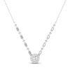 Thumbnail Image 0 of Diamond Fashion Necklace 1/4 ct tw Baguette/Round 10K White Gold 18"