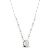 Thumbnail Image 1 of Diamond Fashion Necklace 1/4 ct tw Baguette/Round 10K White Gold 18"