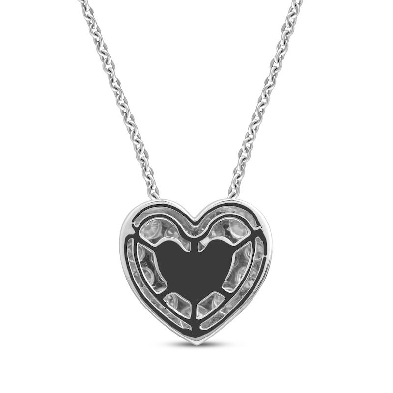 Main Image 3 of KAY Lab-Grown Diamonds Heart Necklace 1 ct tw 14K White Gold 18"