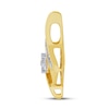 Thumbnail Image 2 of Diamond Necklace 1/8 ct tw Round & Baguette 10K Two-Tone Gold 18"