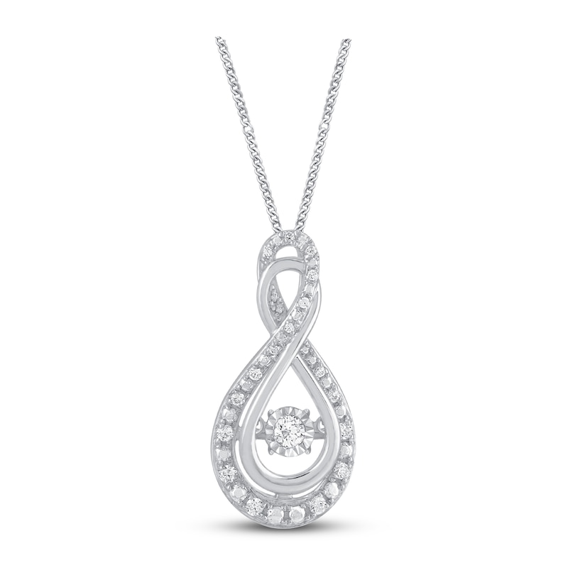 Main Image 1 of Unstoppable Love Diamond Necklace 1/6 ct tw Sterling Silver 19"