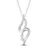Thumbnail Image 1 of Diamond Necklace 1/10 ct tw Round-cut Sterling Silver 18"