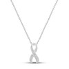 Thumbnail Image 1 of Gift Boxed Awareness Ribbon Necklace Sterling Silver 16"