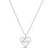 Thumbnail Image 1 of Gifted Boxed Mom/Heart Diamond Necklace Sterling Silver 16"