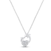 Thumbnail Image 1 of Gift Boxed Dolphin/Heart Necklace Sterling Silver 16"