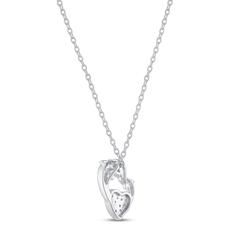 Gift Boxed Dolphin/Heart Necklace Sterling Silver 16"