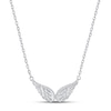 Thumbnail Image 1 of Gift Boxed Angel Wings Necklace Sterling Silver 16"