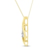 Thumbnail Image 2 of Diamond Necklace 1/4 ct tw Round & Baguette-Cut 10K Two-Tone Gold 18&quot;