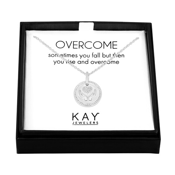 Gift Boxed Helping Hands Necklace Sterling Silver 18"