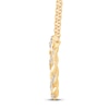 Thumbnail Image 3 of Circle of Gratitude Diamond Necklace 1/4 ct tw Round-cut 10K Yellow Gold 19"