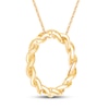 Thumbnail Image 4 of Circle of Gratitude Diamond Necklace 1/4 ct tw Round-cut 10K Yellow Gold 19"