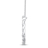 Thumbnail Image 3 of Circle of Gratitude Diamond Necklace 1/8 ct tw Round-cut 10K White Gold 19"