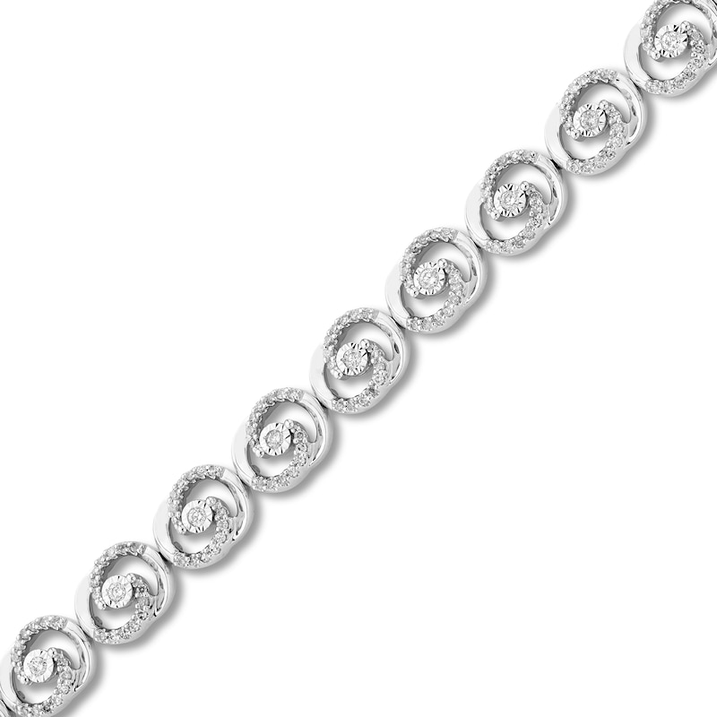 Encircled by Love Diamond Necklace 1/2 ct tw Round-cut 10K White Gold 18"