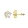 Thumbnail Image 3 of Men's Diamond Star Stud Earrings 1/4 ct tw Round-cut 10K Yellow Gold