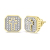Thumbnail Image 0 of Men's Diamond Cross Stud Earrings 1/4 ct tw Round-cut 10K Yellow Gold