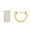 Thumbnail Image 1 of Men's Diamond Huggie Earrings 1/6 ct tw Round-cut 10K Yellow Gold