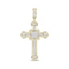 Thumbnail Image 1 of Men's Diamond Cross Pendant 1/2 ct tw Round-cut 10K Yellow Gold