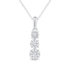 Thumbnail Image 1 of Diamond Three-Stone Necklace 1/3 ct tw Round-Cut 10K White Gold 18"