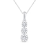 Thumbnail Image 0 of Diamond Three-Stone Necklace 1/3 ct tw Round-Cut 10K White Gold 18"