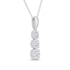 Thumbnail Image 2 of Diamond Three-Stone Necklace 1/3 ct tw Round-Cut 10K White Gold 18"
