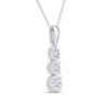 Thumbnail Image 1 of Diamond Three-Stone Necklace 1/3 ct tw Round-Cut 10K White Gold 18"