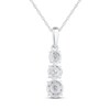 Thumbnail Image 3 of Diamond Three-Stone Necklace 1/3 ct tw Round-Cut 10K White Gold 18"