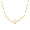 Thumbnail Image 1 of Diamond Bar Necklace 1/3 ct tw Round-Cut 10K Yellow Gold 16.25"
