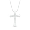 Thumbnail Image 1 of Diamond Cross Necklace 1/15 ct tw Round-Cut 10K White Gold 18&quot;